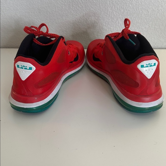 Nike Men\'s LeBron 9 Red Black Teal Lace Up Low Top Basketball Sneakers Size 11.5 main image 13